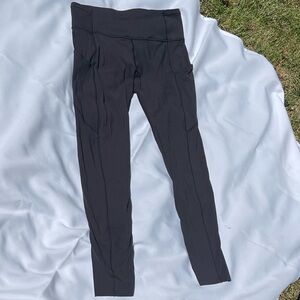 Black LuluLemon Pocket Wunder Training High Rise
